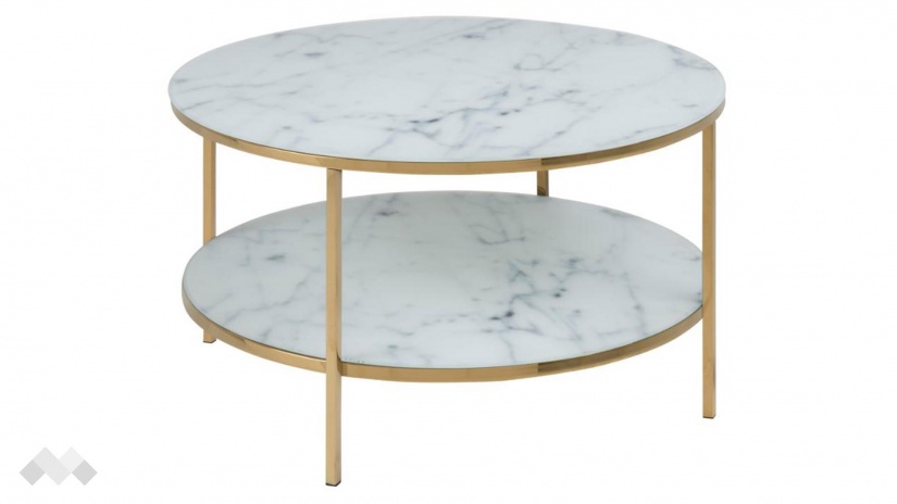 Холна маса Алисма бял мрамор - изглед 1 - МебелМаг Холна маса Алисма бял мрамор - изглед 1
