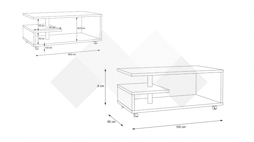 Холна маса Байли античен дъб - изглед 4 - МебелМаг Холна маса Байли античен дъб - изглед 4