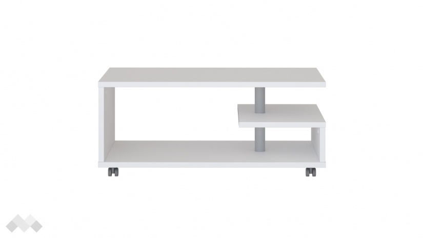 Холна маса Байли бяло гладко - изглед 2 - МебелМаг Холна маса Байли бяло гладко - изглед 2