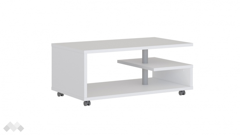 Холна маса Байли бяло гладко - изглед 3 - МебелМаг Холна маса Байли бяло гладко - изглед 3