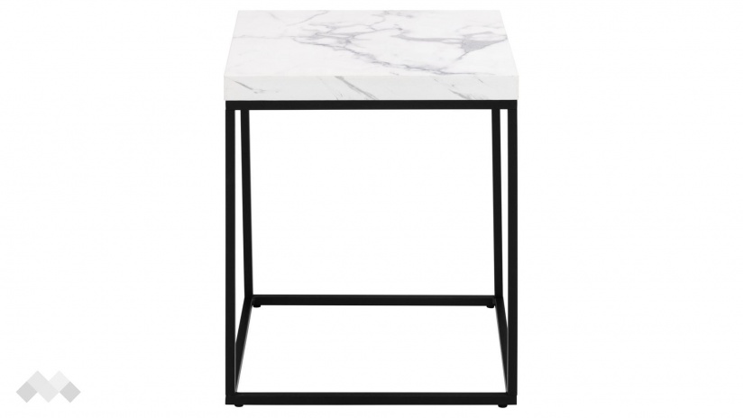 Холна маса Бароса бял мрамор с черно - изглед 2 - МебелМаг Холна маса Бароса бял мрамор с черно - изглед 2