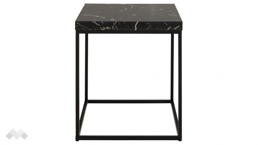 Холна маса Бароса черен мрамор с черно - изглед 2 - МебелМаг Холна маса Бароса черен мрамор с черно - изглед 2