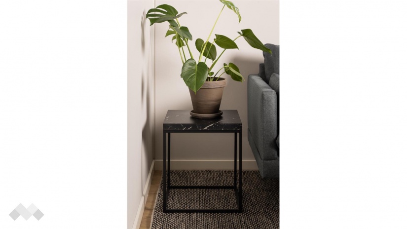 Холна маса Бароса черен мрамор с черно - изглед 5 - МебелМаг Холна маса Бароса черен мрамор с черно - изглед 5