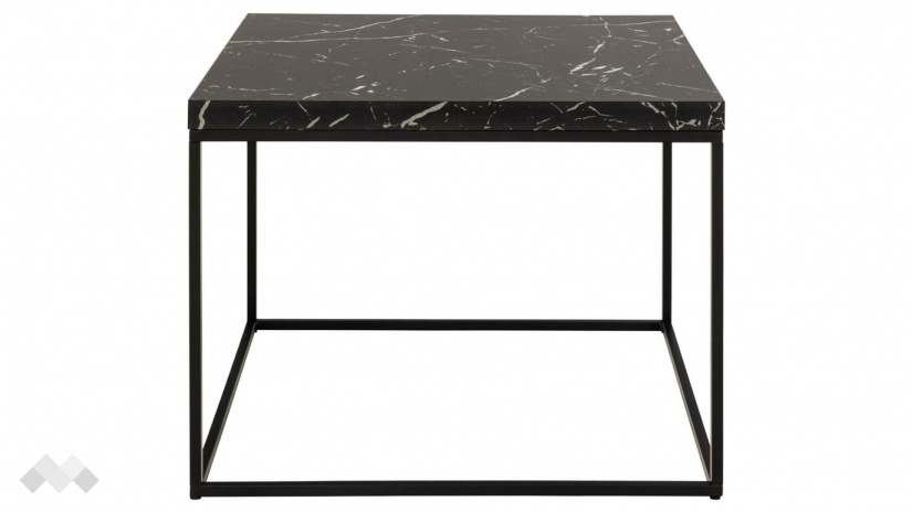 Холна маса Бароса черен мрамор с черно - изглед 2 - МебелМаг Холна маса Бароса черен мрамор с черно - изглед 2