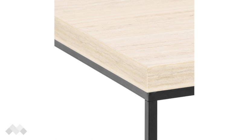 Холна маса Бароса травертин с черно - изглед 3 - МебелМаг Холна маса Бароса травертин с черно - изглед 3