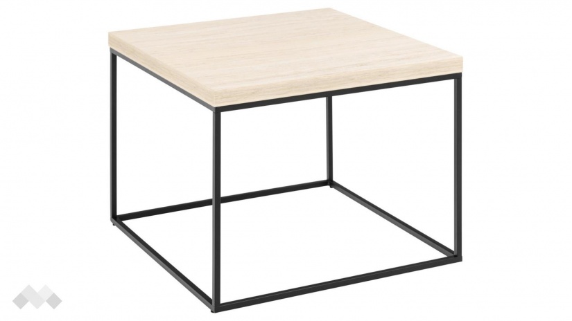 Холна маса Бароса травертин с черно - изглед 1 - МебелМаг Холна маса Бароса травертин с черно - изглед 1