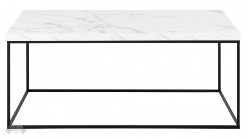 Холна маса Бароса бял мрамор с черно - изглед 2 - МебелМаг Холна маса Бароса бял мрамор с черно - изглед 2