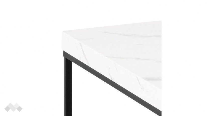 Холна маса Бароса бял мрамор с черно - изглед 3 - МебелМаг Холна маса Бароса бял мрамор с черно - изглед 3