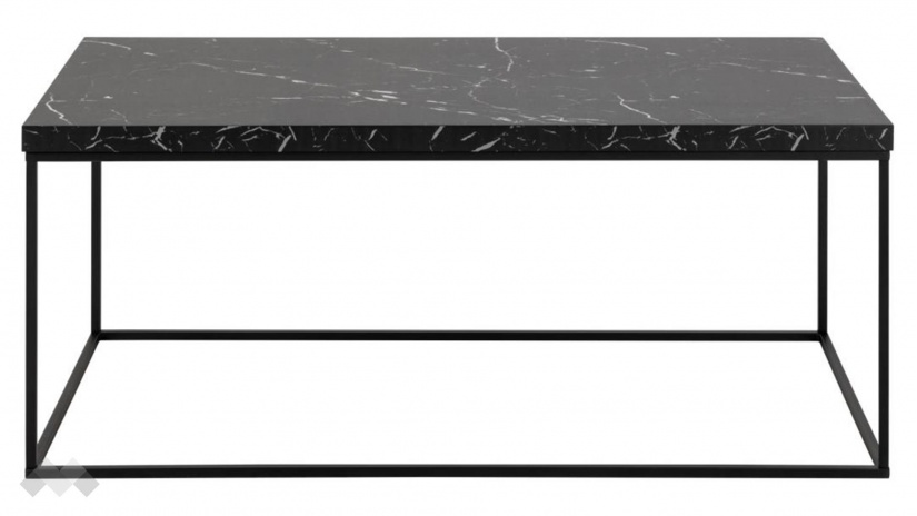 Холна маса Бароса черен мрамор с черно - изглед 2 - МебелМаг Холна маса Бароса черен мрамор с черно - изглед 2