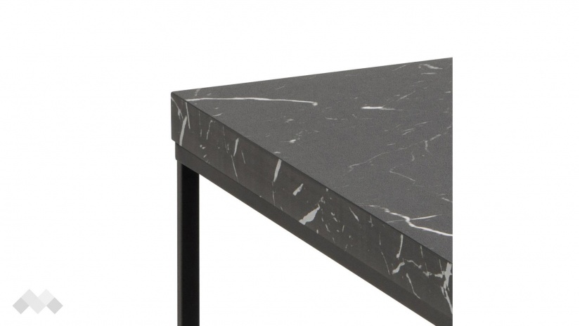 Холна маса Бароса черен мрамор с черно - изглед 3 - МебелМаг Холна маса Бароса черен мрамор с черно - изглед 3