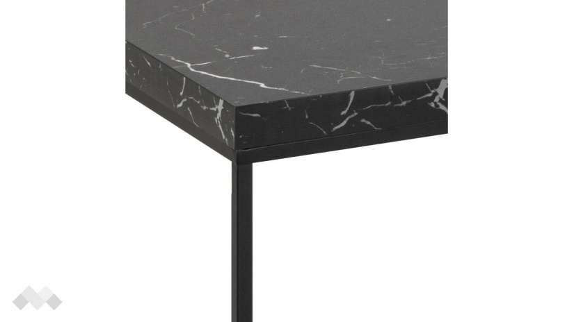 Холна маса Бароса черен мрамор с черно - изглед 4 - МебелМаг Холна маса Бароса черен мрамор с черно - изглед 4