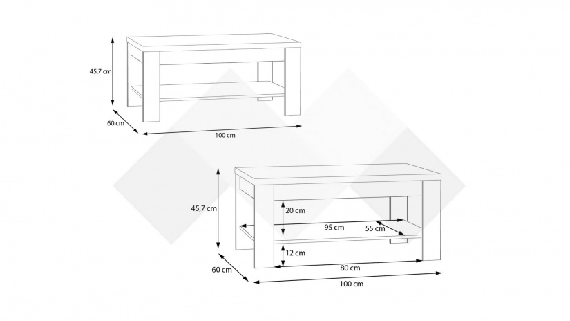 Холна маса Дейлос дъб валенсия - изглед 4 - МебелМаг Холна маса Дейлос дъб валенсия - изглед 4