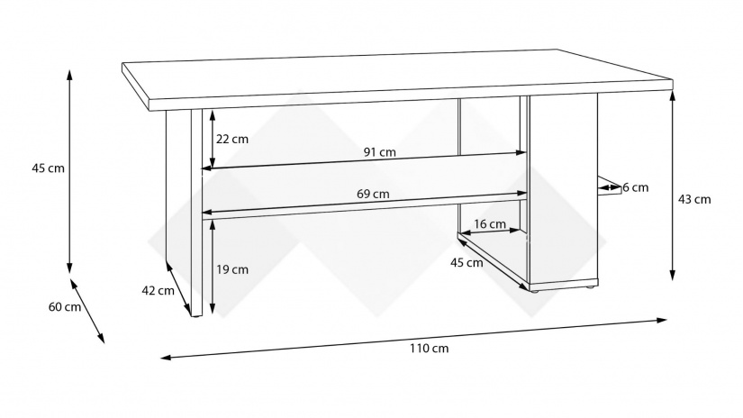 Холна маса Дреада дъб маувела - изглед 5 - МебелМаг Холна маса Дреада дъб маувела - изглед 5