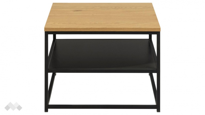 Холна маса Гила тъмен дъб с черен мат - изглед 2 - МебелМаг Холна маса Гила тъмен дъб с черен мат - изглед 2