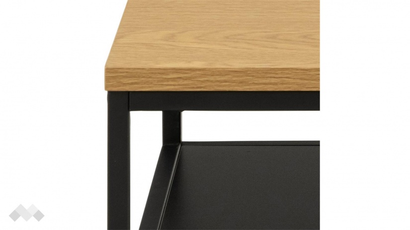 Холна маса Гила тъмен дъб с черен мат - изглед 3 - МебелМаг Холна маса Гила тъмен дъб с черен мат - изглед 3