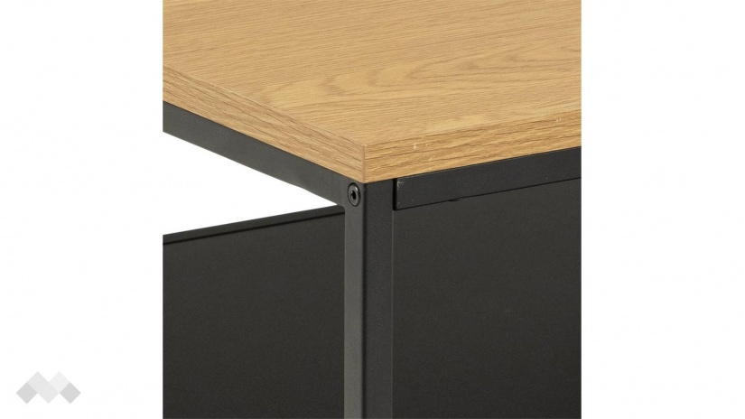 Холна маса Гила тъмен дъб с черен мат - изглед 4 - МебелМаг Холна маса Гила тъмен дъб с черен мат - изглед 4