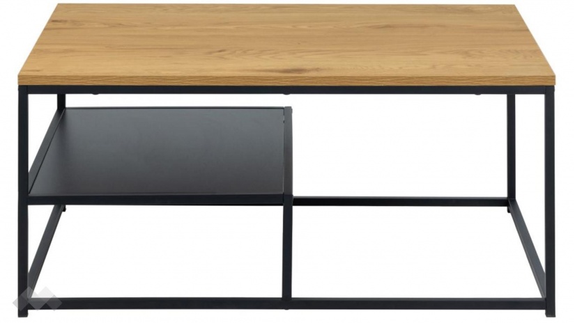 Холна маса Гила тъмен дъб с черен мат - изглед 3 - МебелМаг Холна маса Гила тъмен дъб с черен мат - изглед 3