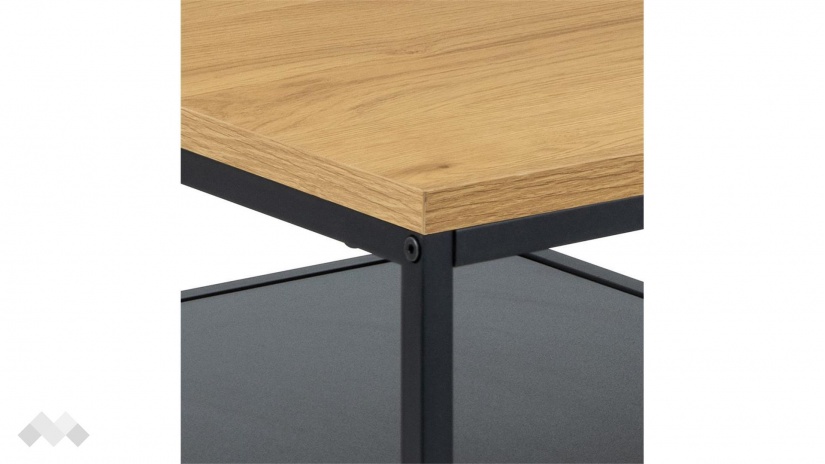 Холна маса Гила тъмен дъб с черен мат - изглед 4 - МебелМаг Холна маса Гила тъмен дъб с черен мат - изглед 4