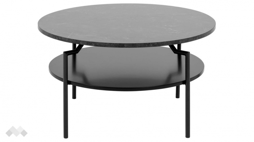 Холна маса Голди черен мрамор с черно - изглед 2 - МебелМаг Холна маса Голди черен мрамор с черно - изглед 2