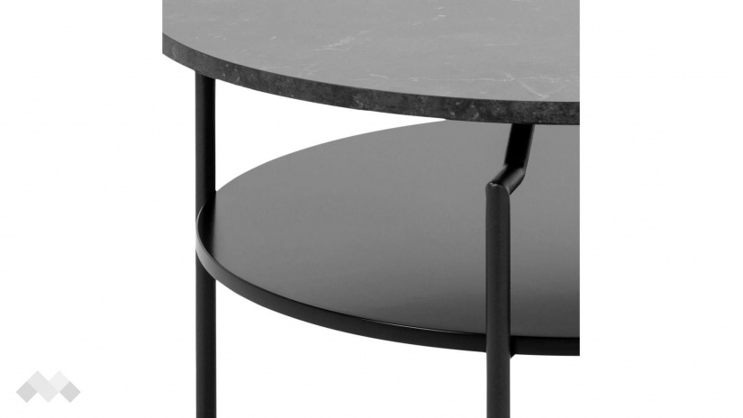 Холна маса Голди черен мрамор с черно - изглед 5 - МебелМаг Холна маса Голди черен мрамор с черно - изглед 5