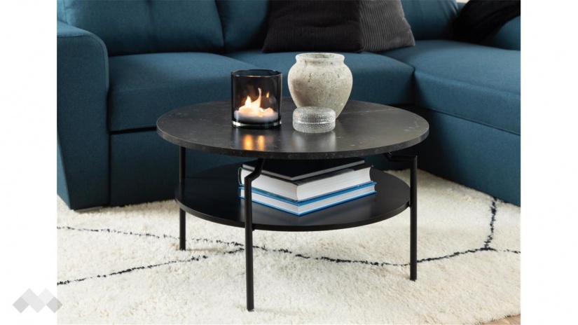 Холна маса Голди черен мрамор с черно - изглед 7 - МебелМаг Холна маса Голди черен мрамор с черно - изглед 7