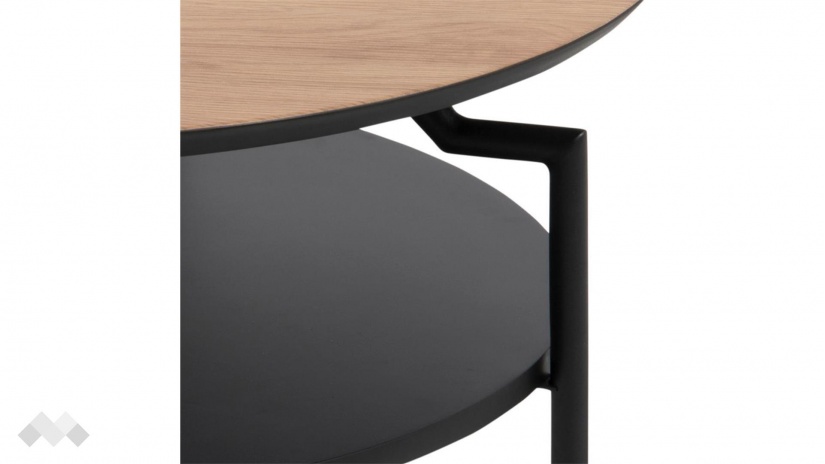 Холна маса Голди тъмен дъб с черно - изглед 5 - МебелМаг Холна маса Голди тъмен дъб с черно - изглед 5