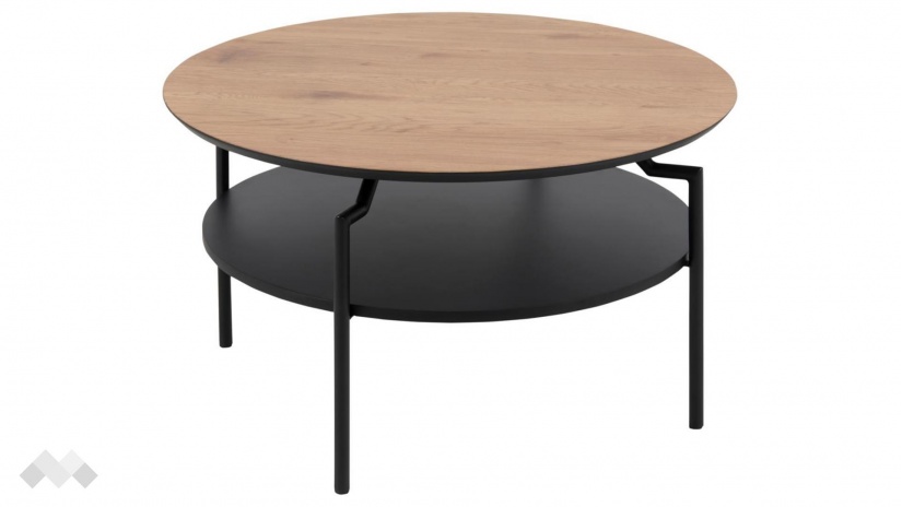 Холна маса Голди тъмен дъб с черно - изглед 1 - МебелМаг Холна маса Голди тъмен дъб с черно - изглед 1