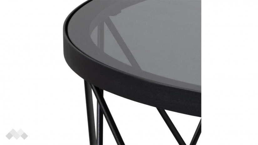 Холна маса Халстоу опушен с черен мат - изглед 3