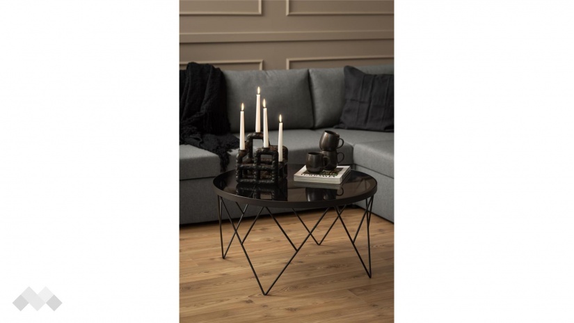 Холна маса Халстоу опушен с черен мат - изглед 6