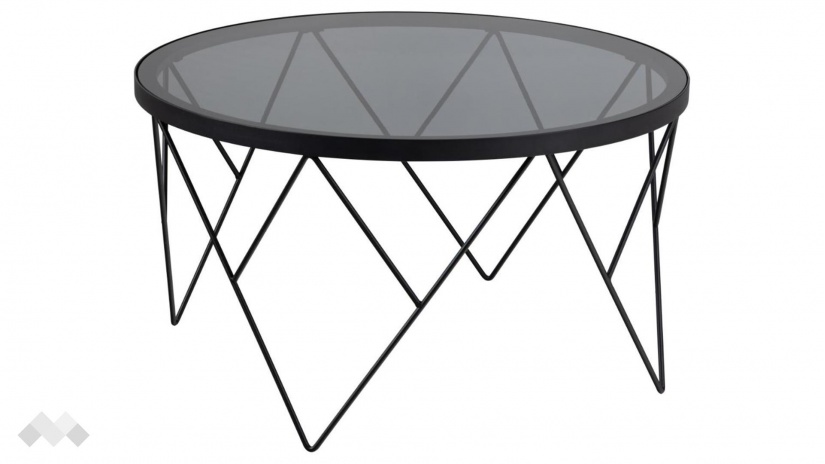 Холна маса Халстоу опушен с черен мат - изглед 1