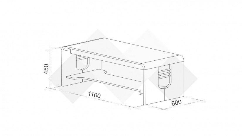 Холна маса Ира черно шагре с дъб крафт бял - изглед 2 - МебелМаг Холна маса Ира черно шагре с дъб крафт бял - изглед 2