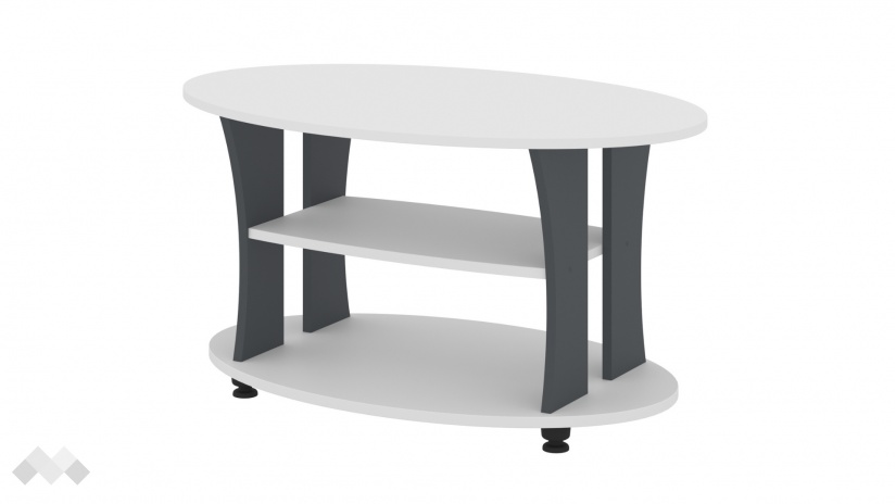 Холна маса Камилия бял с антрацит - изглед 2 - МебелМаг Холна маса Камилия бял с антрацит - изглед 2