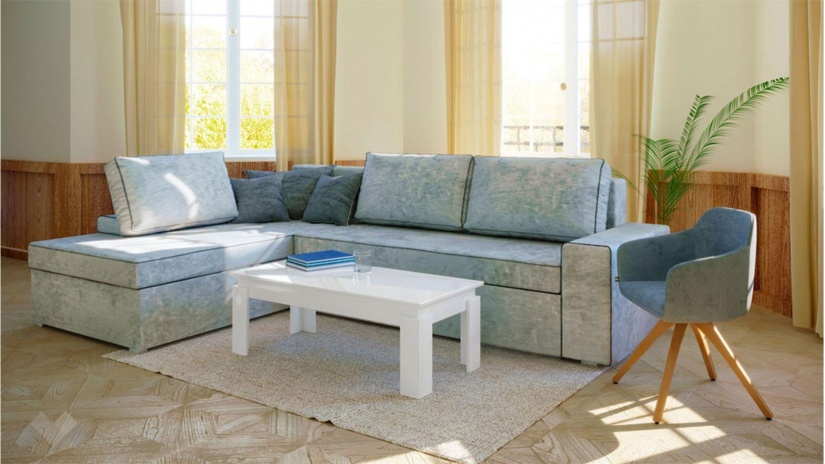 Холна маса Кот бяло гланц с бяло гланц хайглос - изглед 1 - МебелМаг Холна маса Кот бяло гланц с бяло гланц хайглос - изглед 1