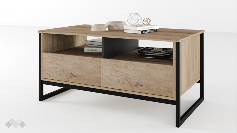 Холна маса Лина сонома арвен с графит - изглед 2 - МебелМаг Холна маса Лина сонома арвен с графит - изглед 2