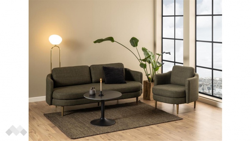 Холна маса Малта черен с черен мат - изглед 3 - МебелМаг Холна маса Малта черен с черен мат - изглед 3