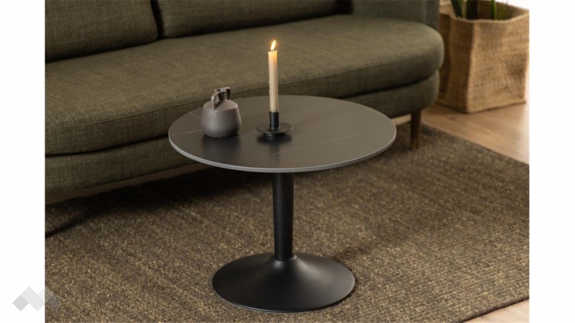 Холна маса Малта черен с черен мат - изглед 4 - МебелМаг Холна маса Малта черен с черен мат - изглед 4