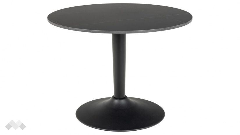 Холна маса Малта черен с черен мат - изглед 1 - МебелМаг Холна маса Малта черен с черен мат - изглед 1