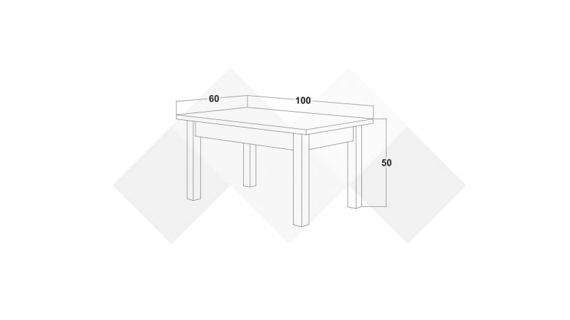 Холна маса Нати орех - изглед 2 - МебелМаг Холна маса Нати орех - изглед 2