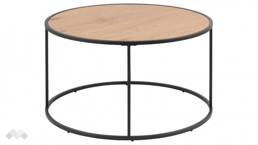 Холна маса Сийфорд тъмен дъб с черно - изглед 1 - МебелМаг Холна маса Сийфорд тъмен дъб с черно - изглед 1