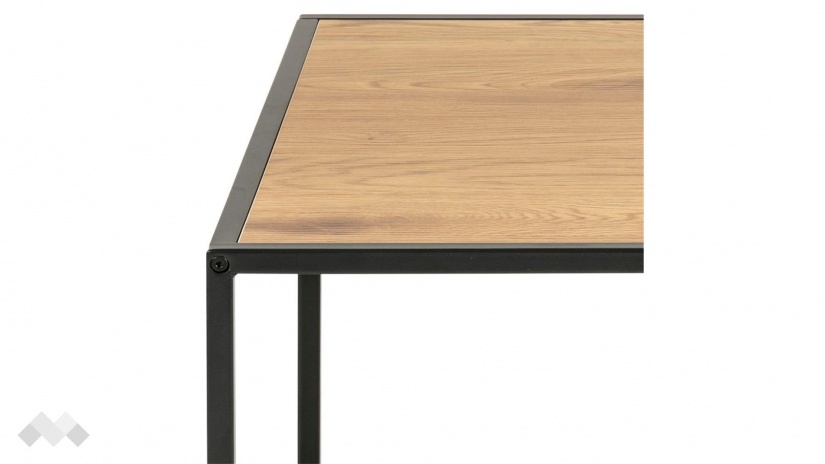 Холна маса Сийфорд тъмен дъб с черно - изглед 4