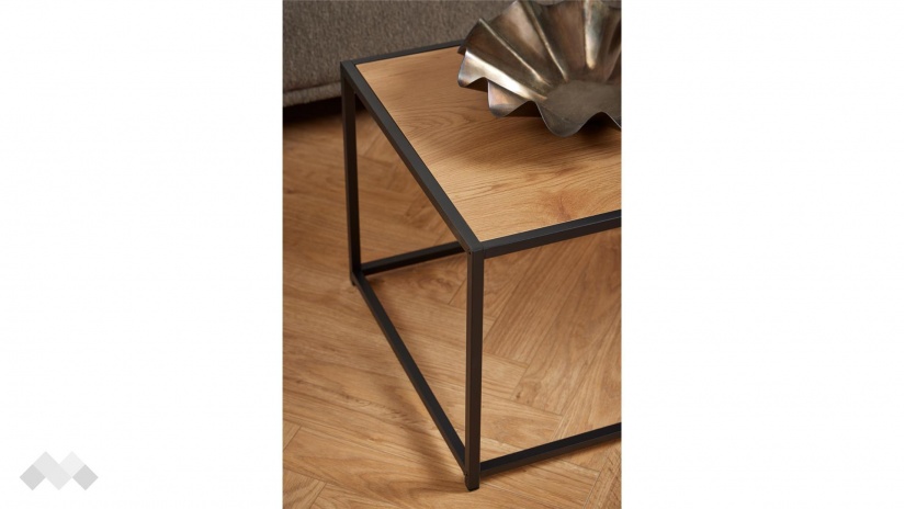 Холна маса Сийфорд тъмен дъб с черно - изглед 6 - МебелМаг Холна маса Сийфорд тъмен дъб с черно - изглед 6