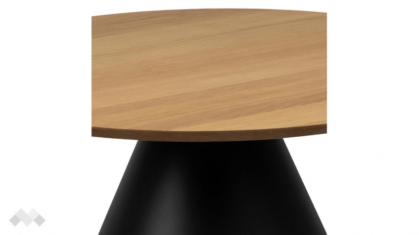 Холна маса Соли дъб натурал с черен мат - изглед 2 - МебелМаг Холна маса Соли дъб натурал с черен мат - изглед 2