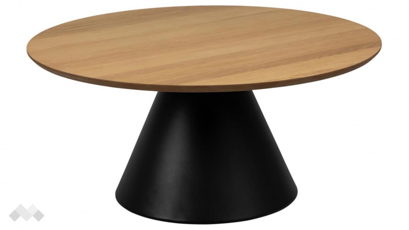 Холна маса Соли дъб натурал с черен мат - изглед 1 - МебелМаг Холна маса Соли дъб натурал с черен мат - изглед 1