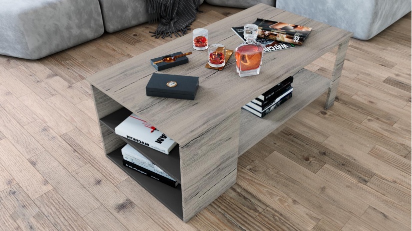 Холна маса Спирит малта с антрацит - изглед 1 - МебелМаг Холна маса Спирит малта с антрацит - изглед 1