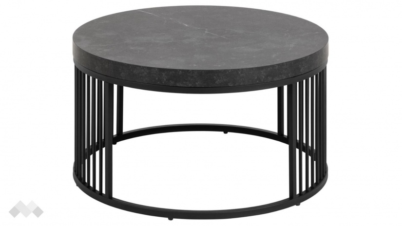 Холна маса Стрингтън черен мрамор с черен мат - изглед 2 - МебелМаг Холна маса Стрингтън черен мрамор с черен мат - изглед 2