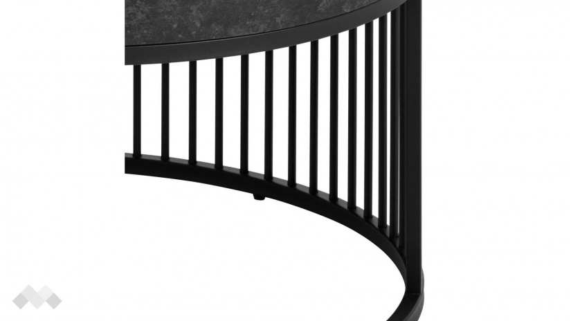 Холна маса Стрингтън черен мрамор с черен мат - изглед 6 - МебелМаг Холна маса Стрингтън черен мрамор с черен мат - изглед 6