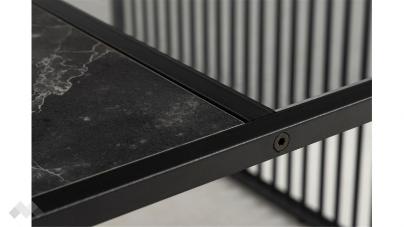 Холна маса Стрингтън черен мрамор с черен мат - изглед 5