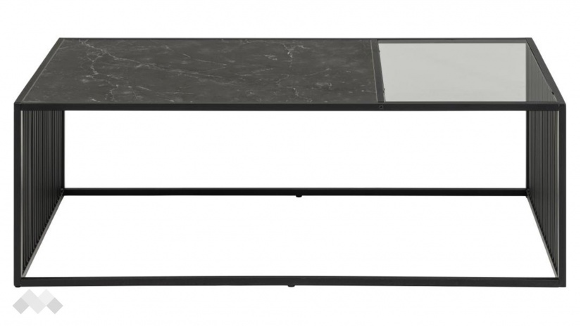 Холна маса Стрингтън черен мрамор с черен мат - изглед 3 - МебелМаг Холна маса Стрингтън черен мрамор с черен мат - изглед 3