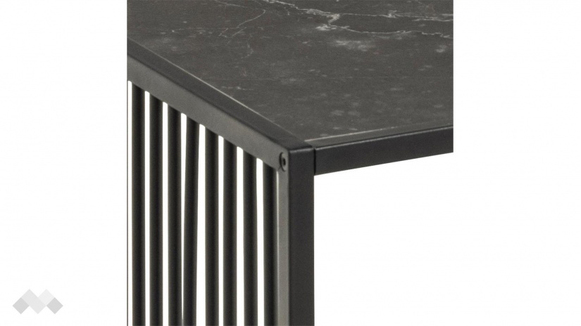 Холна маса Стрингтън черен мрамор с черен мат - изглед 5 - МебелМаг Холна маса Стрингтън черен мрамор с черен мат - изглед 5
