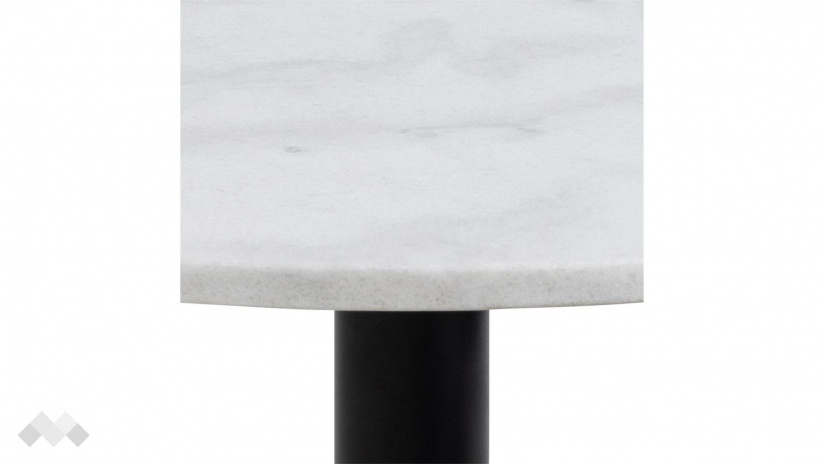 Холна маса Трио бял мрамор с черен мат - изглед 4 - МебелМаг Холна маса Трио бял мрамор с черен мат - изглед 4